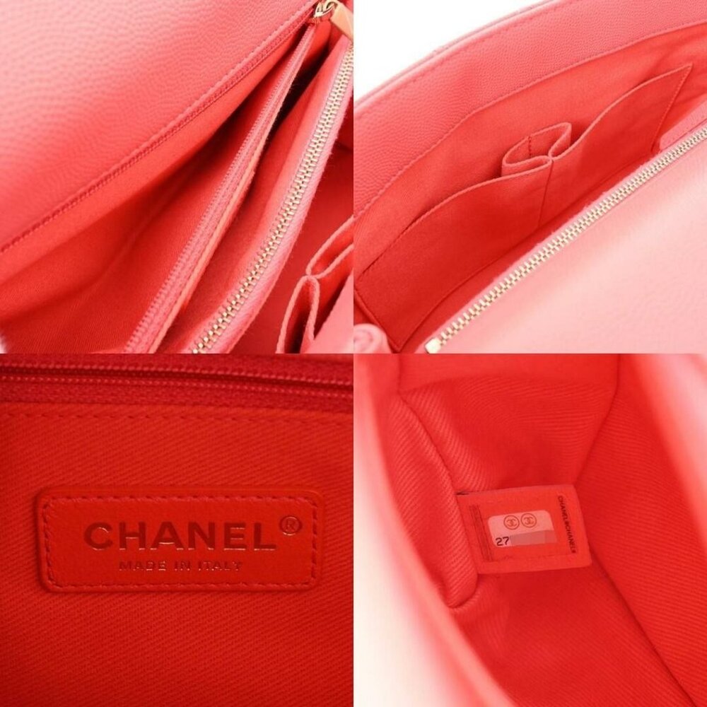 CHANEL Caviar Quilted Coco Chain Handle Flap Bag Pink Purse - Picture 12 of 12